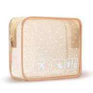 women's and girls' multifunctional cosmetic bag 💼 organizer - durable and waterproof toiletry travel bag (gold) logo