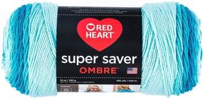 img 4 attached to Coats & Clark Super Saver Ombre Yarn, 10 ounces - Scuba Blue