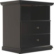 🖤 black signature design by ashley maribel kids' 1 drawer nightstand with cubby storage - traditional style логотип