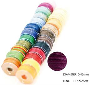 img 2 attached to 🧵 Premium 25 Colors Sewing Waxed Thread for Leather Stitching & DIY Projects