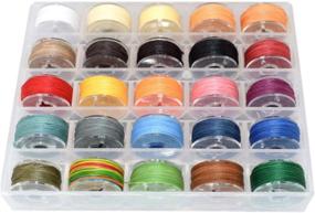 img 4 attached to 🧵 Premium 25 Colors Sewing Waxed Thread for Leather Stitching & DIY Projects