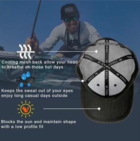 img 1 attached to American Fish Flag Trucker Hats: Perfect Fishing Gifts 🎣 for Men – Snapback Outdoor Hats for Camping & Daily Use