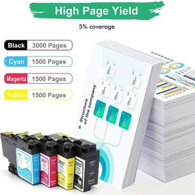 img 1 attached to 🖨️ High-Quality Greenjob Compatible Ink Cartridges for Brother LC3037XXL 3037 (4 Pack) - Perfect for MFC-J5945DW, MFC-J6945DW, MFC-J5845DWXL, MFC-J6545DWXL Printer