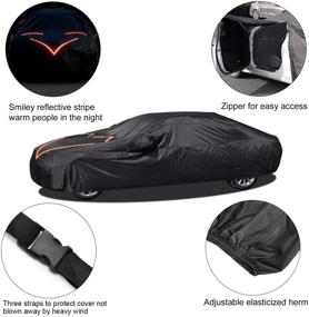 img 2 attached to 🚗 Waterproof All Weather UV Protection Car Cover | COLOR RAIN TIME | Windproof Dustproof Scratch Resistant | Outdoor Universal Full Car Covers with Zipper | 191-201 inch | Ideal for Sedan