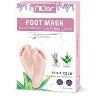 2-pack niidor foot peel mask | exfoliating mask to remove calluses | peeling away dead skin cells for softer feet logo