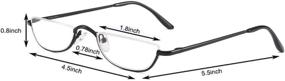 img 1 attached to Half Frame Reading Glasses - Half Moon Readers for Women and Men (2 PCS in Pouch) 2.00 - With Convenient Spring Hinge!