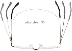img 2 attached to Half Frame Reading Glasses - Half Moon Readers for Women and Men (2 PCS in Pouch) 2.00 - With Convenient Spring Hinge!