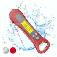 🥩 bennra instant waterproof meat thermometer (2022 new) - 2in1 open bottle temperature measurement for bbq, cake, turkey - kitchen & outdoor use (6.5 inches/red) logo