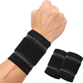 img 4 attached to 💪 Enhance Your Weightlifting Performance with HiRui Compression Weightlifting Tendonitis Adjustable Support