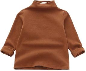 img 1 attached to 👕 Adorable Little Sleeve Turtleneck T Shirt for Toddler Girls: Tops, Tees & Blouses