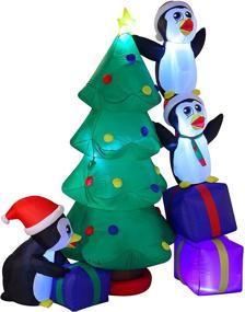 img 3 attached to ❄️ Whimsical Winter Wonderland: 8 FT Tall Inflatable Penguins with LEDs for Unforgettable Christmas Decorating!