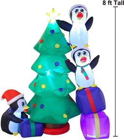 img 2 attached to ❄️ Whimsical Winter Wonderland: 8 FT Tall Inflatable Penguins with LEDs for Unforgettable Christmas Decorating!