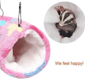 img 3 attached to 🐦 Hanging Tunnel Plush Hammock: Ultimate Cage Accessories for Parrots, Gliders, Ferrets, Squirrels, Hamsters, Rats - Cozy Hideout for Playing and Sleeping