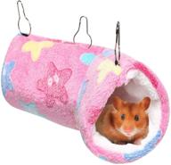 🐦 hanging tunnel plush hammock: ultimate cage accessories for parrots, gliders, ferrets, squirrels, hamsters, rats - cozy hideout for playing and sleeping логотип