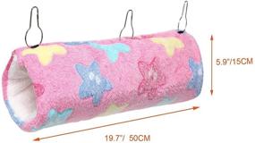 img 1 attached to 🐦 Hanging Tunnel Plush Hammock: Ultimate Cage Accessories for Parrots, Gliders, Ferrets, Squirrels, Hamsters, Rats - Cozy Hideout for Playing and Sleeping