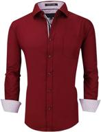 men's casual button-up regular sleeve shirts - clothing logo