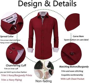 img 2 attached to Men's Casual Button-Up Regular Sleeve Shirts - Clothing