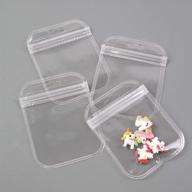 💎 david angie 50 pcs transparent pvc clear plastic ziplock bags - convenient & waterproof packaging for jewelry earrings storage логотип