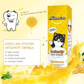 img 3 attached to ✨ Fluoride-Free Foam Toothpaste for Kids with Orange Flavor - U-Shaped Toothbrush & Electric Toothbrush Compatible, Suitable for 2+ Years (60ml/Pack)