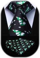 🎄 christmas men's accessories: hisdern necktie pocket square, cummerbunds & pocket squares logo