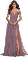 2021 women's formal off the shoulder chiffon split pleated a line long bridesmaid dresses logo