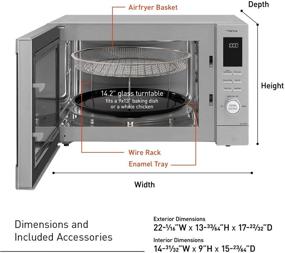 img 2 attached to Panasonic HomeChef 4-in-1 Microwave Oven with Air Fryer, Convection Bake, FlashXpress Broiler, Inverter Microwave Technology, 1000W, 1.2 cu ft, Easy Clean Interior - NN-CD87KS (Stainless Steel)