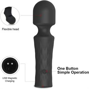 img 2 attached to 💆 Compact and Powerful: Mini Wand Massager with 10 Vibration Modes for Versatile Neck, Shoulder, and Body Massage - USB Rechargeable & Waterproof for Sports Recovery & Muscle Aches