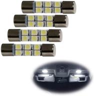 🌞 enhance your car's sun visor lighting with ijdmtoy 4pc white 6-smd 29mm 6614 led replacement bulbs logo