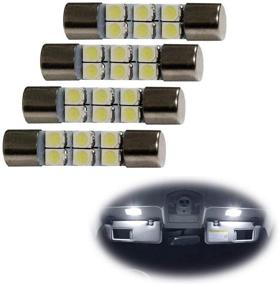 img 4 attached to 🌞 Enhance Your Car's Sun Visor Lighting with iJDMTOY 4pc White 6-SMD 29mm 6614 LED Replacement Bulbs