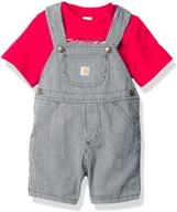 🚜 carhartt boys shortall set: durable and trendy outfit for active little ones logo