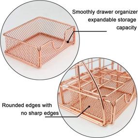 img 1 attached to Ogrmar Organizer Multi Functional Compartments Accessories（Rose