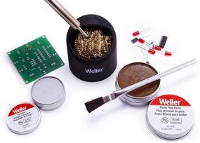 img 1 attached to 🧽 Weller WLACCBSH-02 Soldering Brass Sponge Tip Cleaner: A Convenient Solution with Silicone Holder