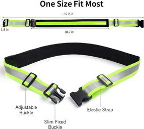 img 1 attached to 🌟 esonstyle Rechargeable LED Reflective Belt - High Visibility Light Up Waist Gear for Men, Women, and Kids - Ideal for Walking, Cycling, Camping - Night Safety Outdoor Sports