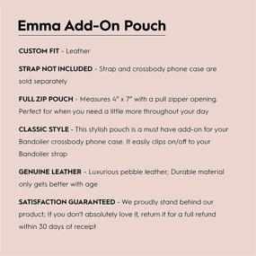 img 3 attached to 📱 Bandolier Emma Zip Pouch - Black/Pewter: Convenient Phone Case with Detachable Strap Available