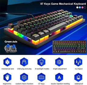 img 1 attached to Mechanical Gaming Keyboard Anti Ghosting Backlit PlayStation 4 for Accessories