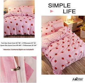 img 3 attached to AOJIM Microfiber Lightweight Strawberry Kids' Home 🍓 Store: Colorfast and Ideal for Your Child's Home Décor