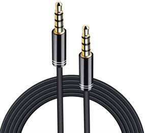 img 3 attached to 🎧 ARCHEER 3.5mm Male to Male Audio Cable 4 Pole Stereo Aux Cable - Headphones, PS4, Smartphone, Tablets, Headset, PC, Laptop (5ft/1.5m)