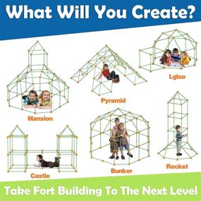 img 1 attached to 🏰 Deluxe Kids Fort Building Kit: Unleash Creativity with 130-Piece Castle Building Set