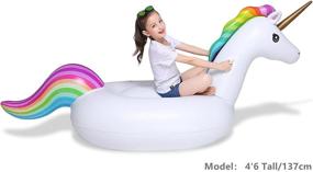 img 1 attached to 🏊 Jasonwell Inflatable Rideable Swimming Decorations for Sports and Outdoor Play in Pools & Water Toys
