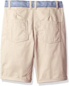 img 1 attached to CHEROKEE Boys' Chambray Twill Shorts: Uniform Clothing for a Stylish Look