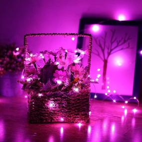 img 1 attached to YJFWAL 2 Pack Fairy String Lights - Battery Operated Starry String Lights on 10ft/3m Copper Wire for DIY Christmas Wedding Party Halloween Easter Decor (Pink) - Batteries Included