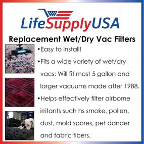 img 1 attached to 🔍 LifeSupplyUSA Filter: Craftsman Wet/Dry Vac Compatible - Fits 5, 6, 8, 9, 12, 14, 16, 20 & 32 Gallons (9-17816, 17816, 00917816000, 00917912000 & 17912)