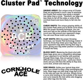 img 2 attached to ACE Pro Approved Cornhole Bags - Ace Clusters Series: Slick-Stick Style Bags with Innovative Cluster Pad Technology, as Preferred by ACE Professional Players