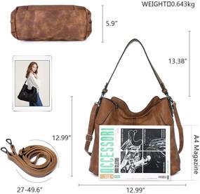 img 3 attached to KL928 Women's Handbags: Exquisite Shoulder Top Handle Bags with Wallets and Totes
