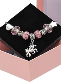 img 3 attached to Unicorn Sparkly Crystal Bracelet Bangle