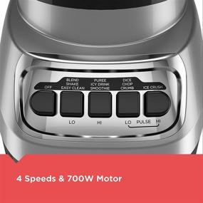 img 2 attached to 🔥 BLACK+DECKER PowerCrush Multi-Function Blender - 6-Cup Glass Jar, Silver, 4 Speed Settings