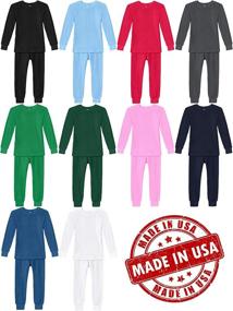 img 2 attached to 🧥 Stay Warm in Style: City Threads Boys and Girls Thermal Long John Set - Made in USA from Soft 100% Cotton