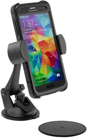 img 2 attached to 📱 Arkon RoadVise Car Dash Mount Holder: Securely Mount iPhone XS Max/XS/XR/X, Galaxy S10/S9/Note 9/8 - Retail Black