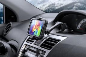 img 1 attached to 📱 Arkon RoadVise Car Dash Mount Holder: Securely Mount iPhone XS Max/XS/XR/X, Galaxy S10/S9/Note 9/8 - Retail Black