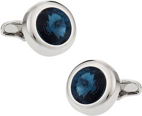 img 4 attached to Crystal Solitaire Cufflinks Montana Blue